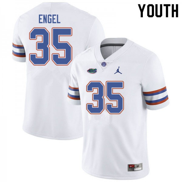Jordan Brand Youth #35 Kyle Engel Florida Gators College Football Jerseys White